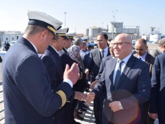 وزير النقل السيد يوسف شرفة في زيارة عمل لولاية عنابة للوقوف على العديد من المشاريع التابعة لقطاعه